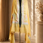 Mustard Pashmina Shawl with Multicolor Tilla Border