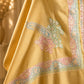 Mustard Pashmina Shawl with Multicolor Tilla Border