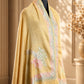 Mustard Pashmina Shawl with Multicolor Tilla Border